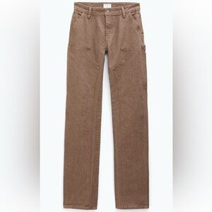 NWT Filippa K Carpenter Jeans Straight Leg organic cotton - Cane Brown - Sz 29